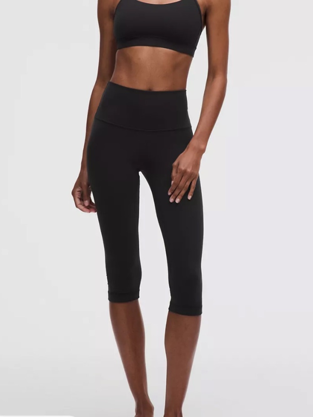 lululemon athletica Cropped Black Performance Leggings